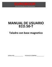 Euroboor ECO.50-T Manual De Usuario