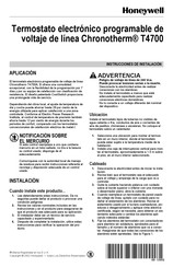 Honeywell Chronotherm T4700 Instrucciones De Instalación