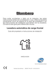 Blomberg WMD24400W Guia Del Propietario E Instrucciones De Instalación