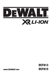 DeWalt DCF815 Manual De Instrucciones