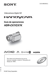 Sony HANDYCAM HDR-CX7 Guía De Operaciónes