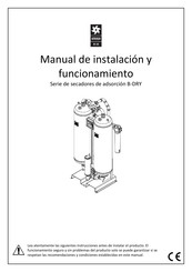 OMEGA AIR B-DRY Serie Manual De Instalación Y Funcionamiento