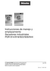 Miele PDR 914 Instrucciones De Manejo Y Emplazamiento