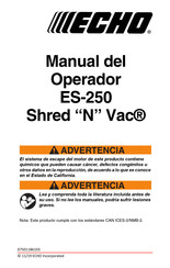 Echo ES-250 Manual Del Operador
