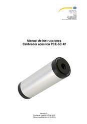 Pce Instruments PCE-SC 42 Manual De Instrucciones