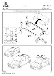 Citroen 9416.83 Instrucciones De Montaje Para Uso Profesional