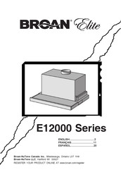 Broan Elite E12000 Serie Manual Del Usuario