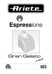 ARIETE Gran Gelato 693 Instrucciones De Empleo