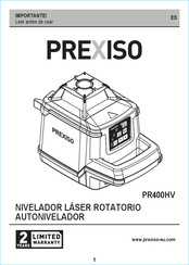 Prexiso PR400HV Manual De Instrucciones