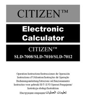 Citizen SLD-7010 Instrucciones De Operación