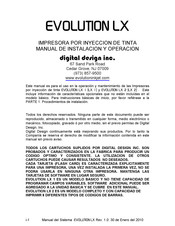 Digital Design EVOLUTION LX 1 Manual De Instalación Y Operación