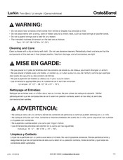 Crate&Barrel Larkin Manual De Instrucciones