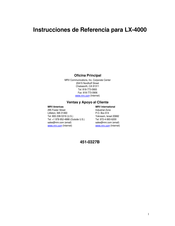 MRV Communications LX-4048 Instrucciones