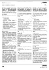 Vimar Elvox 6923 Manual De Instrucciones