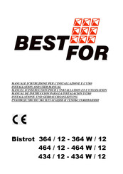 Best For Bistrot 464 W / 12 Manual De Instruccion Para La Instalacion Y Uso