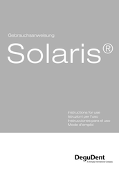 DeguDent Solaris Instrucciones Para El Uso