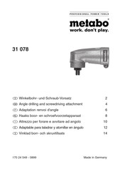 Metabo 31 078 Manual Del Usuario