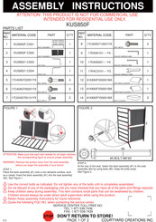 Courtyard Creations KUS850F Instrucciones Para El Montaje