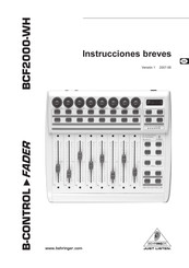 Behringer B-CONTROL FADER BCF2000-WH Instrucciones Breves