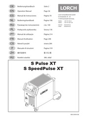 LORCH S SpeedPulse XT Manual De Instrucciones