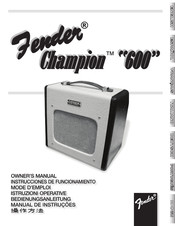 Fender Champion 600 Instrucciones De Funcionamiento