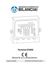 Bilanciai D70ES Manual De Uso Y Mantenimiento