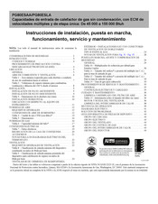 Payne PG80ESAA Instrucciones De Instalación, Puesta En Marcha, Funcionamiento, Servicio Y Mantenimiento