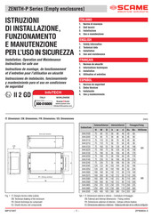 Scame electrical solutions 644.0240 Instrucciones De Instalación, Funcionamiento Y Mantenimiento Para El Uso En Condiciones De Seguridad