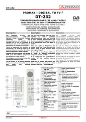 Promax DT-232 Instrucciones De Montaje Y Conexionado