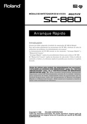 Roland MULTI-FX SC-880 Arranque Rápido