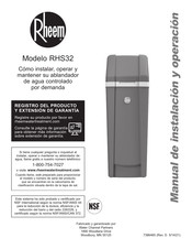 NSF Rheem RHS32 Manual De Instalación Y Operación