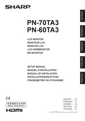 Sharp PN-60TA3 Manual De Instalación