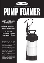 nox-crete Pump Foamer Guía De Usuario Y Lista De Piezas