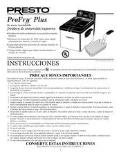 Presto ProFry Plus Instrucciones