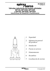 Spirax Sarco DP143H Instrucciones De Instalación Y Mantenimiento