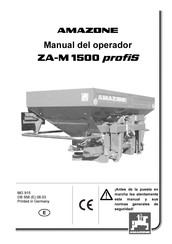 Amazone ZA-M 1500 profiS Manual Del Usuario