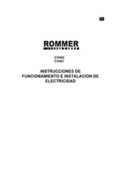 ROMMER CVH61 Instrucciones De Funcionamiento