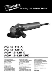 Milwaukee AGV 12-125 X Manual Original