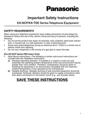 Panasonic KX-NCP Serie Instrucciones De Seguridad Importantes