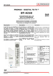 Promax DT-421D Instrucciones De Montaje Y Conexionado