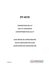 Promax DT-421D Guía Rápida De Configuración