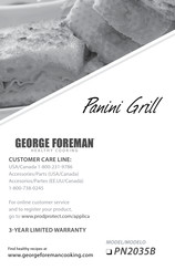 George Foreman PN2035B Manual Del Usuario