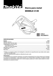 Makita 4130 Manual Del Usario
