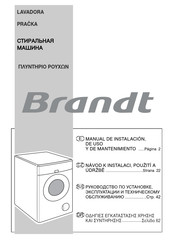 Brandt WFH1676K Manual De Instalación, De Uso Y De Mantenimiento