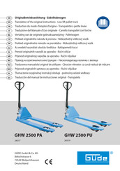 Gude GHW 2500 PA Traducción Del Manual De Instrucciones Original