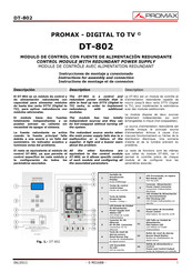 Promax DT-802 Instrucciones De Montaje Y Conexionado