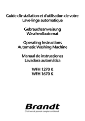 Brandt WFH 1670 K Manual De Instrucciones