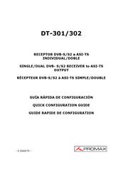 Promax DT-301 Guía Rápida De Configuración