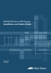 Allied Telesis AR750S-DP Guía De Instalación Y Seguridad