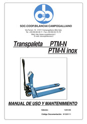 Bilanciai PTM-N IX Manual De Uso Y Mantenimiento